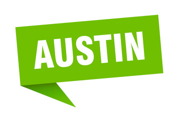 Austin sticker. Green Austin signpost pointer sign