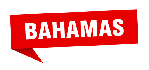 Bahamas sticker. Red Bahamas signpost pointer sign