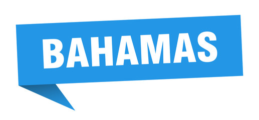 Bahamas sticker. Blue Bahamas signpost pointer sign