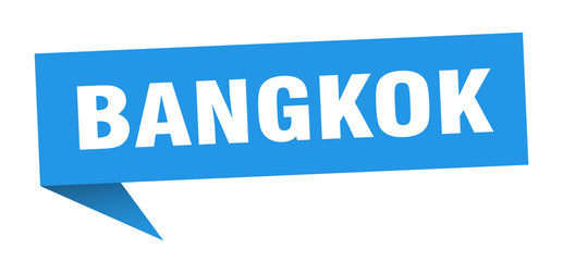 Bangkok sticker. Blue Bangkok signpost pointer sign