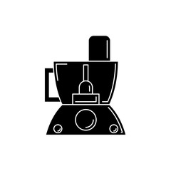 cooking processor silhouette. kitchen tool illustration for design and web.
