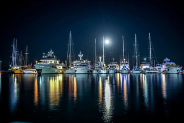 marina at night