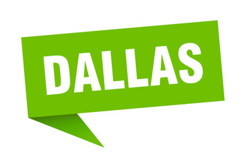 Dallas sticker. Green Dallas signpost pointer sign