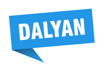 Dalyan sticker. Blue Dalyan signpost pointer sign