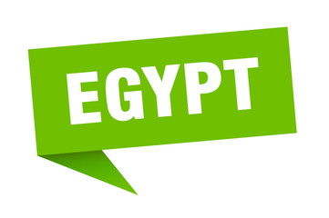 Fototapeta premium Egypt sticker. Green Egypt signpost pointer sign