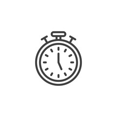 Stopwatch Timer line icon. linear style sign for mobile concept and web design. Chronometer outline vector icon. Time speed symbol, logo illustration. Vector graphics