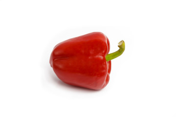 Red bell pepper isolated on a white background
