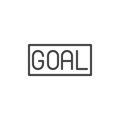 Goal line icon. linear style sign for mobile concept and web design. Goal word outline vector icon. Symbol, logo illustration. Vector graphics