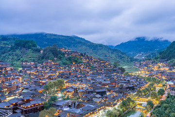 Thourands of Hmong villages in xijiang, guizhou, China