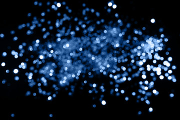 Blue sparkling abstract background. Festive concept. Color 2020 concept.