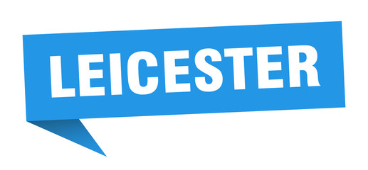 Leicester sticker. Blue Leicester signpost pointer sign