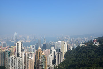 Fototapeta premium Bird view from Victoria peak, Hong Kong