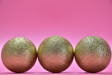 festival ball on pink background