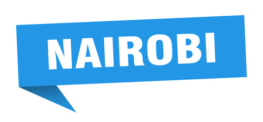 Nairobi sticker. Blue Nairobi signpost pointer sign