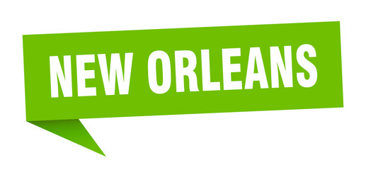 New Orleans sticker. Green New Orleans signpost pointer sign