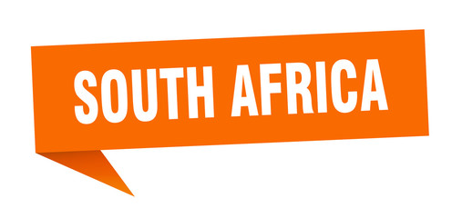 South Africa sticker. Orange South Africa signpost pointer sign