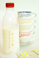 Italian cappuccino with low-fat wilk © sal