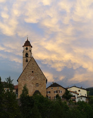 Fototapeta premium Deutschnofen nach einem Unwetter