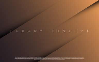 Black premium background with luxury dark golden geometric elements. Rich background for poster, banner, flyer, presentation, web design etc. Vector EPS