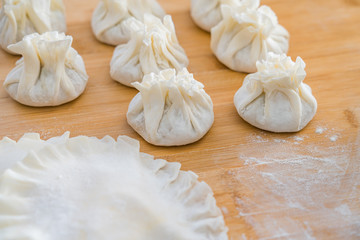 Specialty food of steamed mutton dumplings in  Hohhot, Inner Mongolia, China
