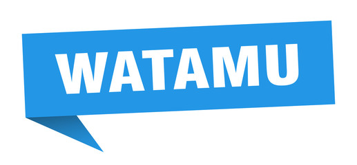 Watamu sticker. Blue Watamu signpost pointer sign