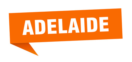 Adelaide sticker. Orange Adelaide signpost pointer sign