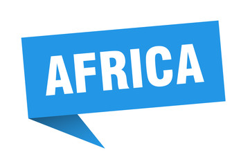Africa sticker. Blue Africa signpost pointer sign