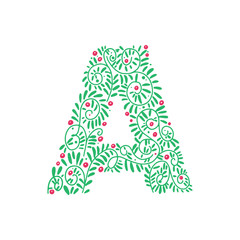 The letter -A- Cyrillic. Great lettering and calligraphy for greeting cards, stickers, banners, prints and home interior decor.