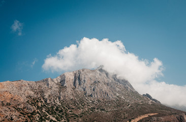 clouds over mountain 