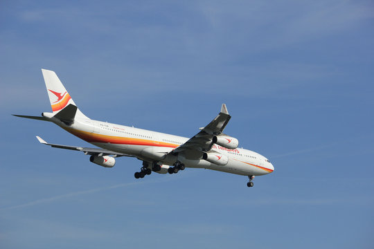 Amsterdam The Netherlands - April, 19th 2018: PZ-TCR Surinam Airways Airbus A340-300