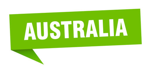 Australia sticker. Green Australia signpost pointer sign