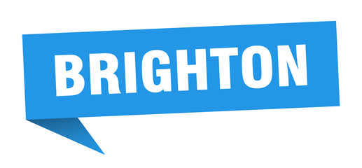 Brighton sticker. Blue Brighton signpost pointer sign