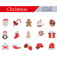 set of icons for christmas and new year