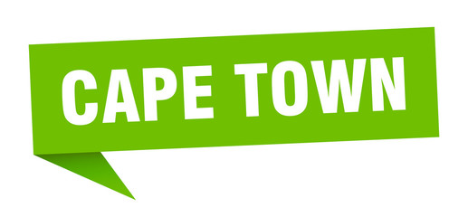 Cape Town sticker. Green Cape Town signpost pointer sign