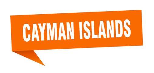 Cayman Islands sticker. Orange Cayman Islands signpost pointer sign