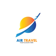 Fototapeta na wymiar Air Travel logo vector icon design template-vector