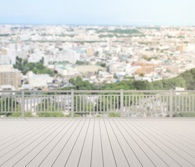 Fototapeta premium Balcony And Terrace Of Blur Exterior Background