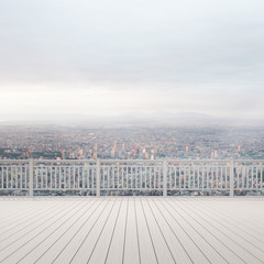 Obraz premium Balcony And Terrace Of Blur Exterior Background