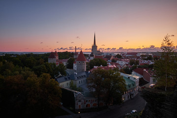Fototapeta premium The Aerial View of Tallinn Old Town, Estonia
