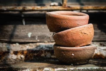 Diya a oil lamp made of earth clay