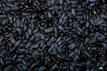 black sunflower seeds, texture, background
