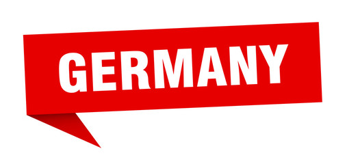 Germany sticker. Red Germany signpost pointer sign