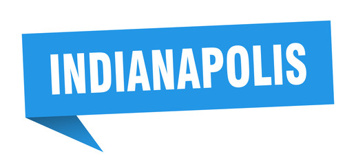 Indianapolis sticker. Blue Indianapolis signpost pointer sign