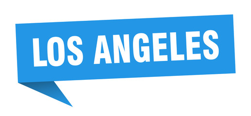 Los Angeles sticker. Blue Los Angeles signpost pointer sign