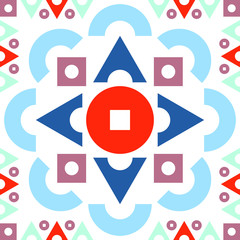 Seamless pattern with ornament on transparent background.