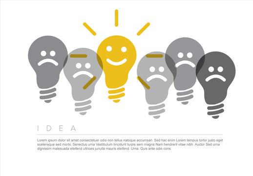 Idea Infographic with Lightbulb Illustration
