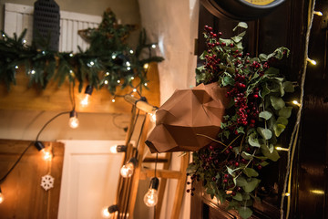 New Year's and Christmas! Scenery and beautiful elements for Christmas cards. Decor elements for the new year.