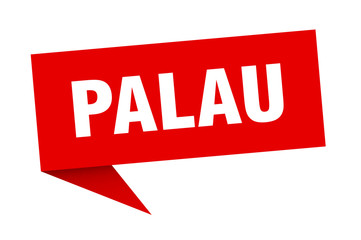 Palau sticker. Red Palau signpost pointer sign