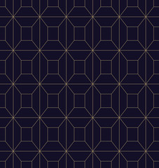 Vector seamless geometric pattern. Gold linear pattern. Wallpapers for your design.