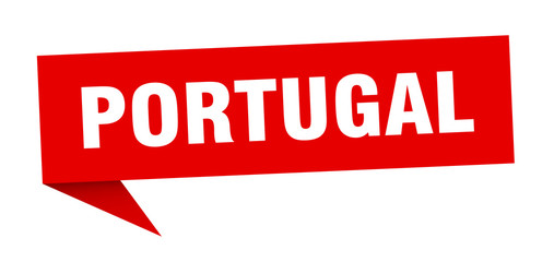Portugal sticker. Red Portugal signpost pointer sign